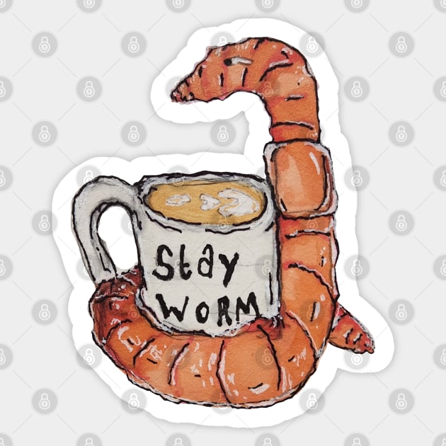 Cozy Coffee Companion Sticker by Animal Surrealism